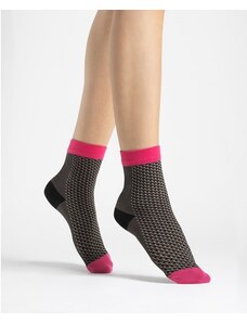 Dámske silonkové ponožky FiORE OP-ART 40 DEN UNI, Cappucino