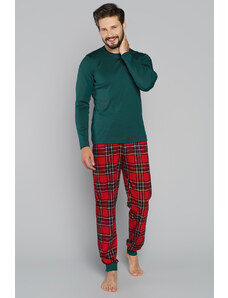 Italian Fashion Pánske pyžamo Narwik mega soft zelené, Farba zelená