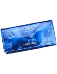 Gregorio Kožená modrá dámska peňaženka s motýľmi v darčekovej krabičke