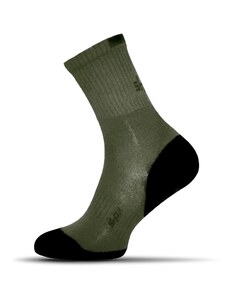 Buďchlap Bavlnené pánske ponožky v tmavo-zelenej farbe Clima Plus