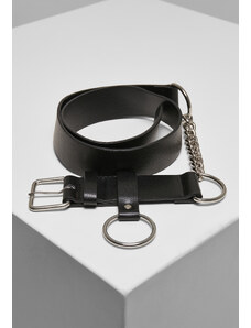 Urban Classics Accessoires Synthetic leather belt black/silver