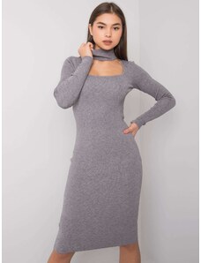 Basic Sivé pletené šaty pre ženy