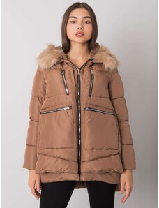 BASIC Svetlo hnedá dámska zimná bunda so zipsami NM-KR-H-1072.95P-camel