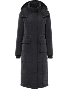 bonprix Zimný kabát s bočnými zipsmi, farba čierna, rozm. 34