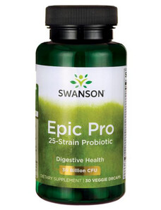 Swanson Epic-Pro 25-Strain Probiotic 30 ks, vegetariánska kapsula, 30 Billion CFU