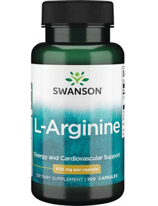 Swanson L-Arginine 100 ks, kapsule, 500 mg
