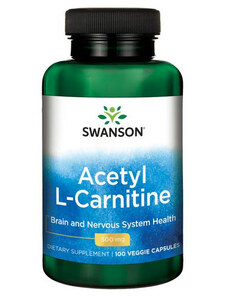 Swanson Acetyl L-Carnitine 100 ks, vegetariánska kapsula, 500 mg