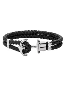 Paul Hewitt Anchor leather black silver