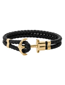 Paul Hewitt Anchor leather black gold