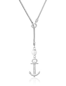 Paul Hewitt Necklace Anchor Pearl Stainless Steel
