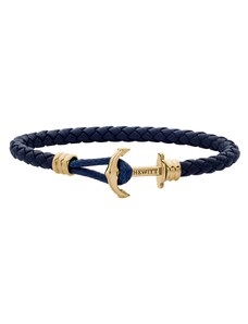 Paul Hewitt Anchor Leather Lite Navy Blue Gold