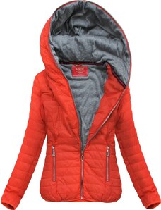 LHD Oranžová dámska bunda s kapucňou (DL011)