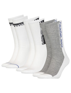 CALVIN KLEIN - 3PACK CK jeans athleisure biele pánske ponožky