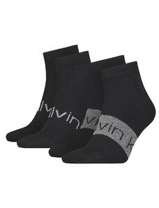 CALVIN KLEIN - 2PACK Intense power čierne členkové ponožky