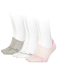 CALVIN KLEIN - 3PACK athleisure ruby pink neviditeľné ponožky