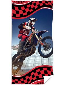 TipTrade (CZ) Plážová osuška Motocross - 100% bavlna, froté s gramážou 300 gr./m² - 70 x 140 cm