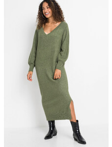 bonprix Pletené šaty, oversize, farba zelená