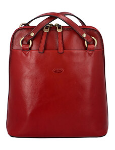 Dámsky kožený batoh kabelka tmavočervený - Katana Elinney červená
