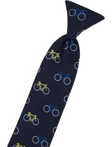 Modrá detská kravata 31 cm, farebný bicykel Avantgard 558-05009