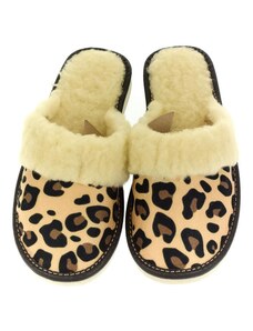 JOHN-C Dámske leopardie papuče ŽELA