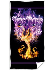 Carbotex Bavlnená osuška Deep Purple - motív Phoenix Rising - 100% bavlna, froté s gramážou 320 gr./m2 - 70 x 140 cm