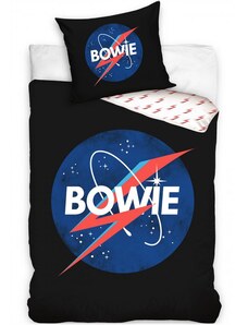 Carbotex Bavlnené posteľné obliečky David Bowie - motív Planet Earth Is Blue - 100% bavlna Renforcé - 70 x 90 cm + 140 x 200 cm