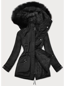 MHM Teplá čierna dámska zimná bunda (W559BIG)