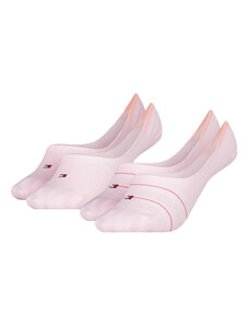 TOMMY HILFIGER - 2PACK pink fine preppy neviditeľné ponožky