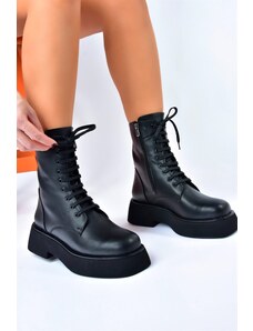 Fox Shoes Black Thick-soled Women's Daily Boots Boots
