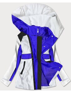 ZAC&ZOE Svetlo modro-biela dámska bunda vetrovka s kapucňou (YR1967)