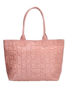 Charm London Ružová luxusná kožená shopper kabelka „Royal“