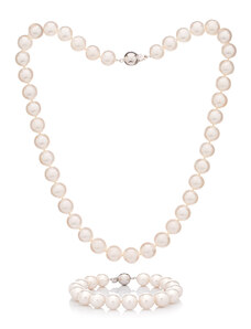 Buka Jewelry Perlový set náramok a náhrdelník 9 AAA