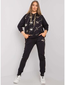 Fashionhunters Black tracksuit with trousers