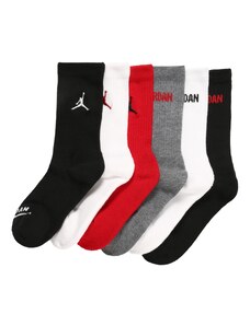 Jordan Ponožky sivá melírovaná / červená / čierna / biela