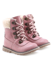 Detské zimné kožené topánky Emel EV2134-16 ružová