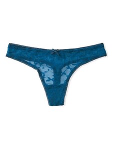 Victoria's Secret DÁMSKE TANGÁ - Stretch Cotton Thong Panty Modrá