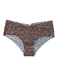 Victoria's Secret BEZŠVOVÉ NOHAVIČKY - No-show Cheeky Panty Leopard-hnedá