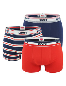 LEVI`S - 3PACK Levi`s logo red & navy boxerky v darčekovom balení