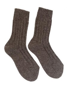 JOHN-C Luxusné hnedé ponožky ALPAKA