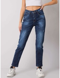 BASIC Tmavomodré dámske džínsy MT-SP-1210.39P-dark blue