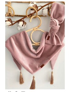 ZuMa Style Detská šatka velúrová - S, svetlo rúžová