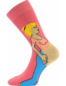 WOODOO farebné veselé ponožky Lonka - TĚHULE - 1 pár
