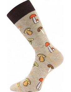 WOODOO farebné veselé ponožky Lonka - HOUBY - 1 pár