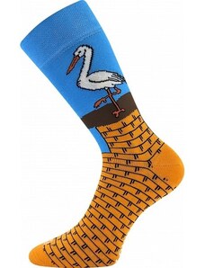 WOODOO farebné veselé ponožky Lonka - ČÁP - 1 pár