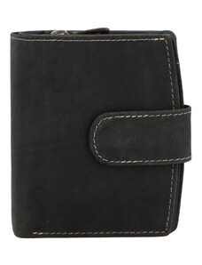 Dámska kožená peňaženka čierna brúsená - Tomas Coulenzy čierna