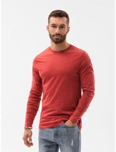 Buďchlap Červené štýlové tričko s dlhým rukávom L131