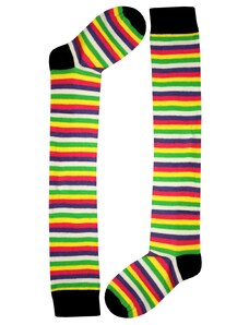 Stripes Knee Socks barevné pruhované podkolienky