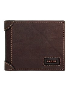 Lagen Pánska kožená peňaženka LG-1123 hnedá