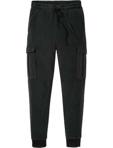 bonprix Flísové nohavice s kapsáčovými vreckami, Regular Fit, farba čierna, rozm. 44/46 (S)