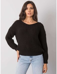 Basic Čierny pletený sveter Worthington RUE PARIS
